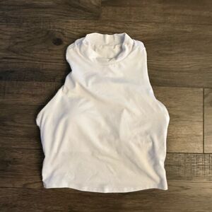 ALO Yoga White Mock Neck Tank Top